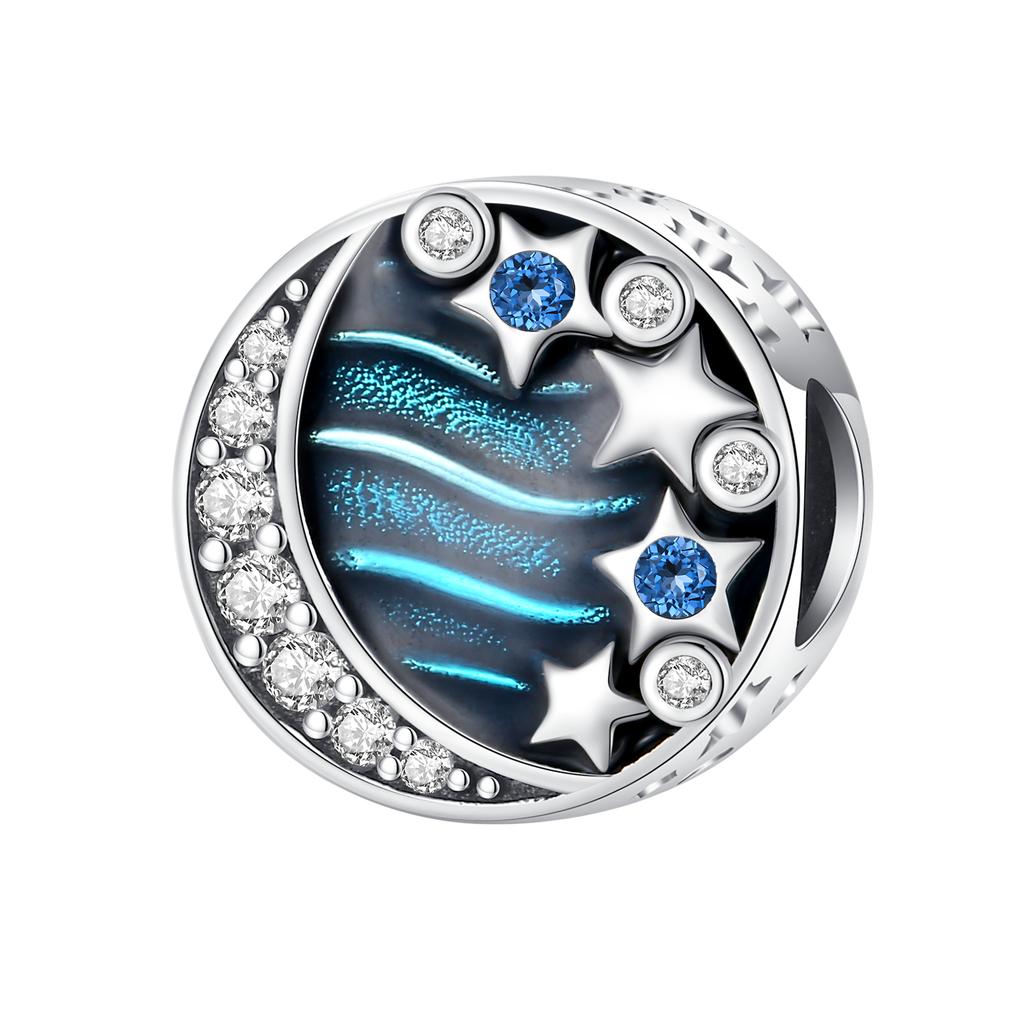 Nuevos Abalorios de la Serie de Dibujos Animados Espacio Océano para Pulsera Original Abalorio Collar Joyería de Cobre para Mujer