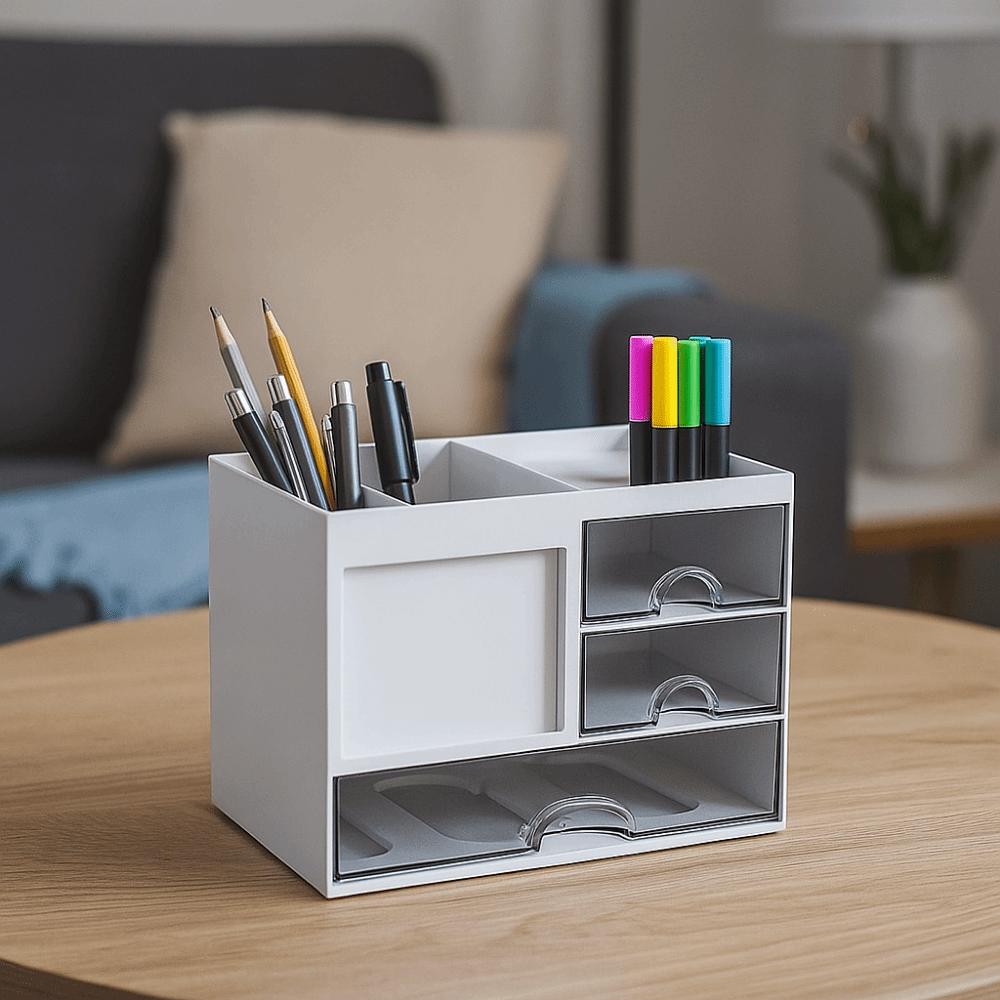 Reasonable Partition Desk Organizer Large Capacity Pen Holder Drawer Storage Box  School