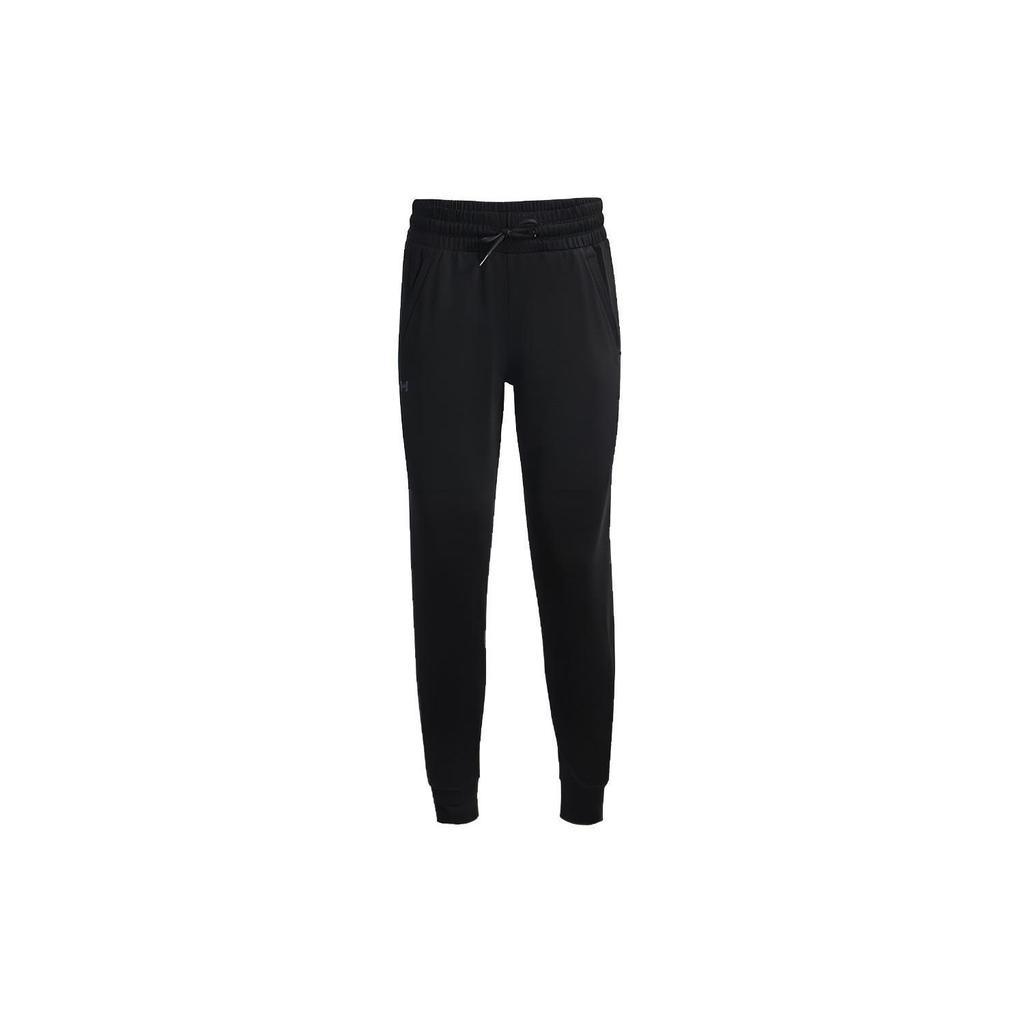 Under Armour Casual Elastic Cuff Fleece Joggers Thick Women Bottoms Black 1365785-001