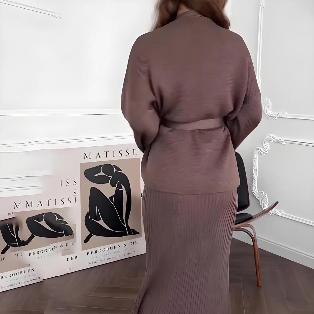 2024 Autumn Women's Casual Knit Sweater Set – European & American Style