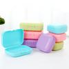 Portable Travel Soap Box Drain Box Waterproof Soap Case Sealed Soap Box Candy Color Soap Organizer for Bathroom Home El