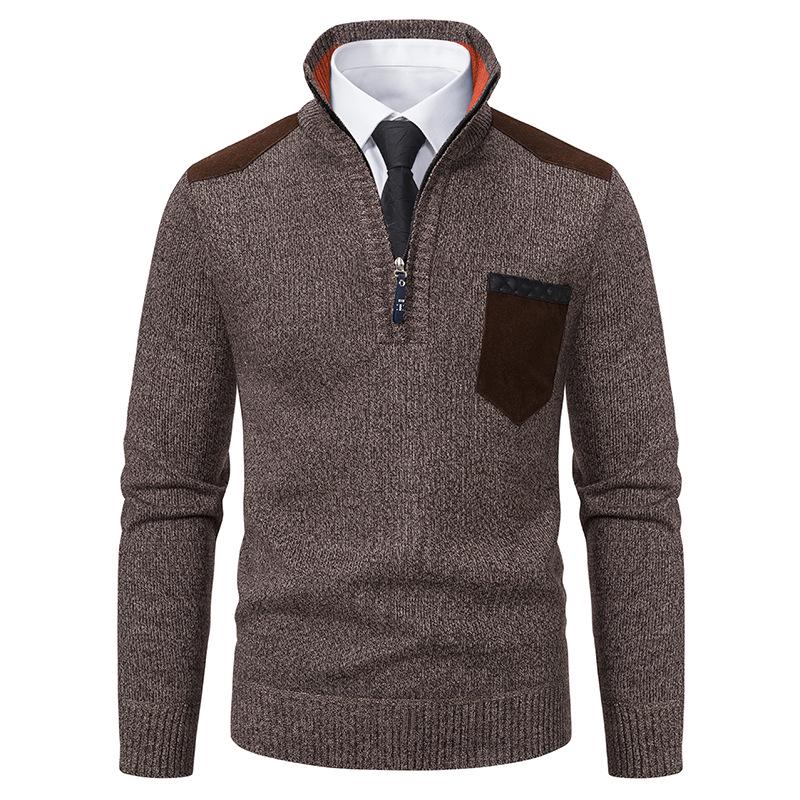 Maglione da uomo 2024 Business a collo alto in maglia grossa
