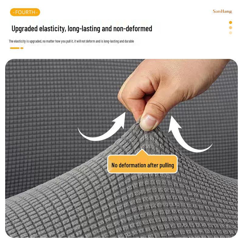 Modern Minimalist Elastic Chair Cover with Armrests - Dustproof, Wear-Resistant, Universal Fit for All Seasons