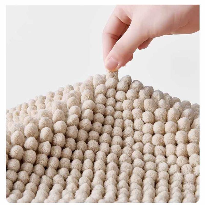 Chenille Bath Mat Super Soft Absorbent  Extra Dense Non-Slip Bathroom Rug Doormat