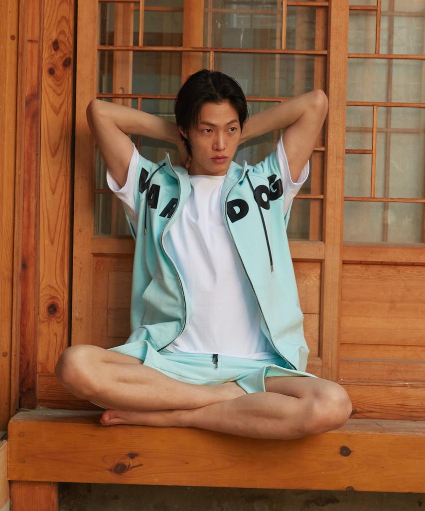 Wardog Peekaboo Sleeveless Zip-Up Hoodie Mint