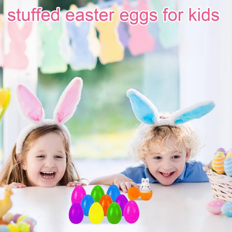 24 Pieces Easter Eggs For Kids Bright Colorful Easter Eggs Filled With Assorted Animals Including Bunny Sheep Cat And So On