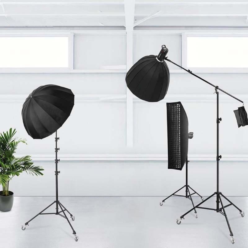 Heavy Duty Rolling Light Stand with Swiveling Casters 360 Degree Rotating for Photographers and Video Production Teams