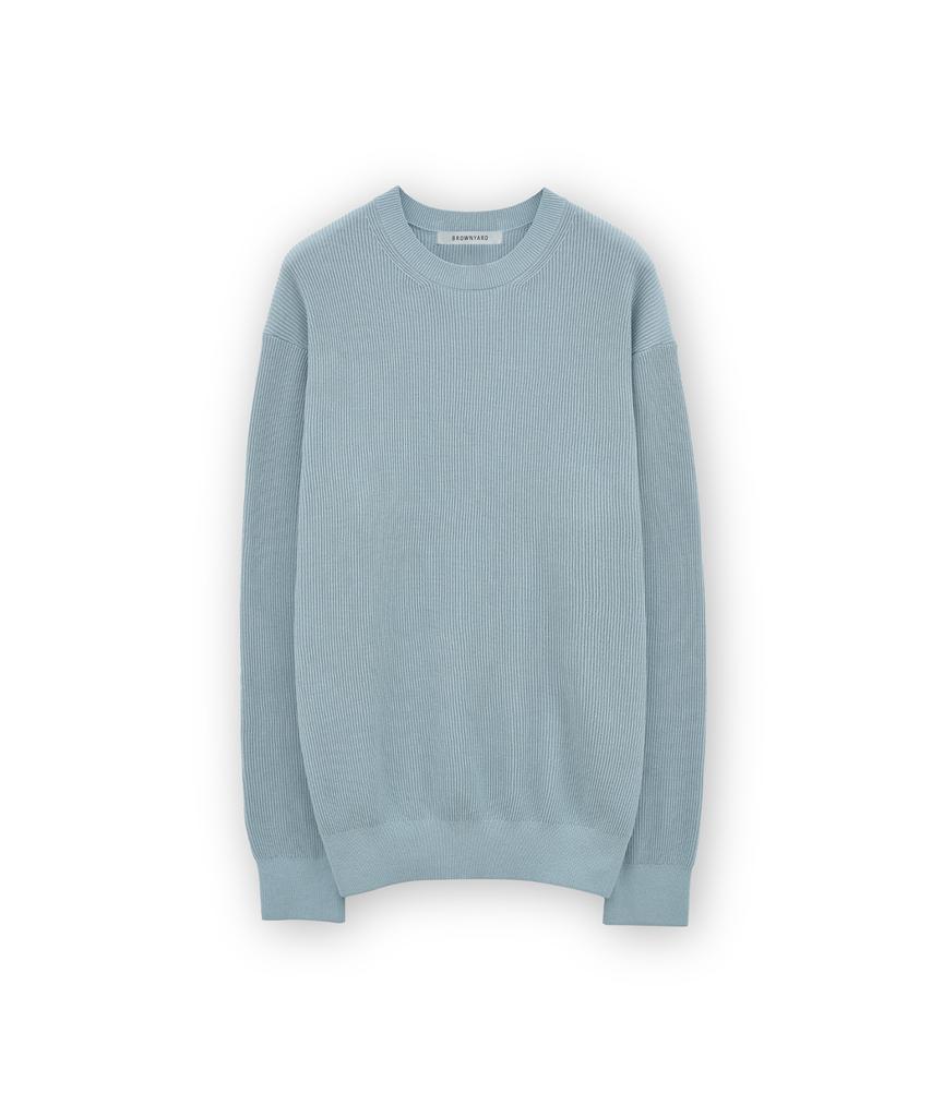 Beulaunyadeu High Density Crewneck Knit, Blue Gray