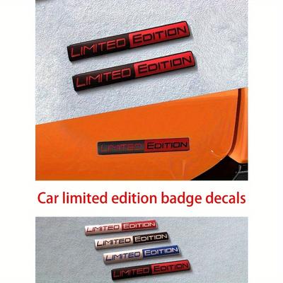 2 stuks Limited Edition Metalen Badges, Racing Sport Patches, Auto Decoratie Stickers