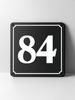 Metal House Number Sign, Black White Contrast, Outdoor Wall Decor for Home Street