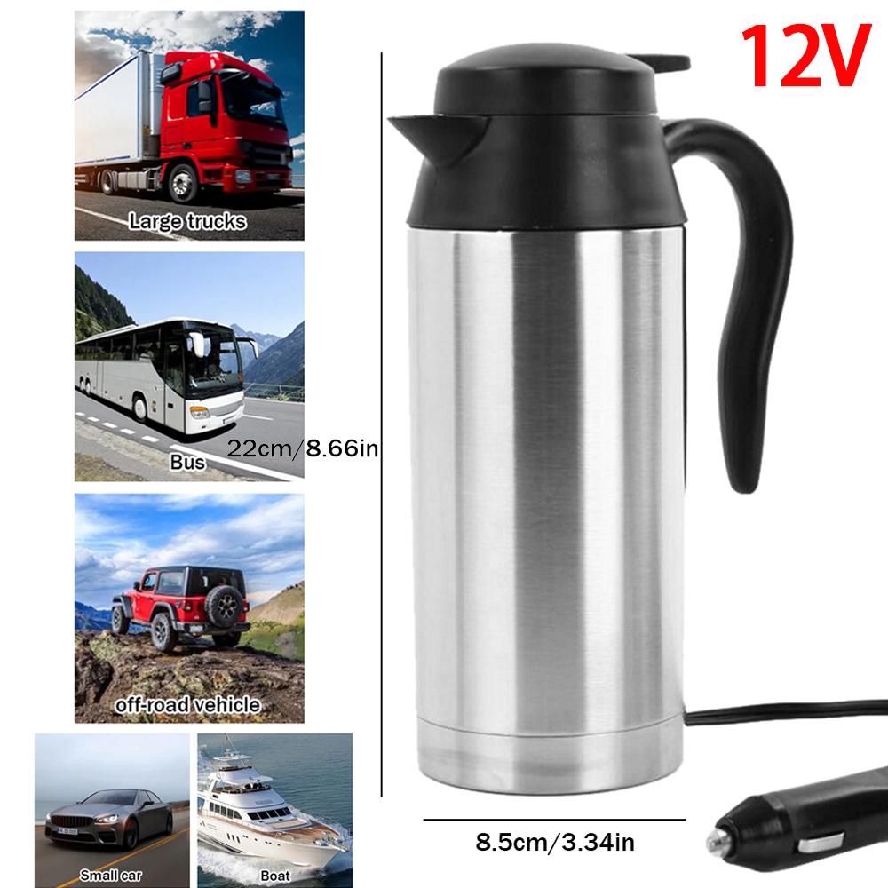 

Автомобильный чайник 1300 мл для кипячения воды 12 В/24 В с ЖК-дисплеем для контроля температуры из нержавеющей стали 304 для кофе в автомобиле