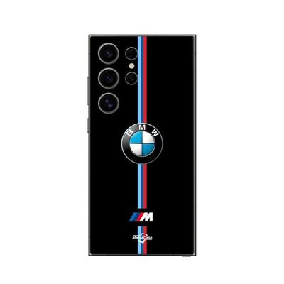 Θήκη τηλεφώνου - MANIACASE - Samsung Galaxy S25 Ultra - Λογότυπο BMW - Σιλικόνη TPU - Μαύρο