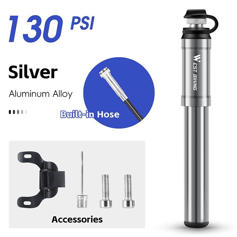 WEST BIKING 130Psi Tragbare Fahrradpumpe Mit Manometer Presta Schrader Ventil Pumpe Für Ball Straße MTB Reifen Fahrrad Radsportpumpe