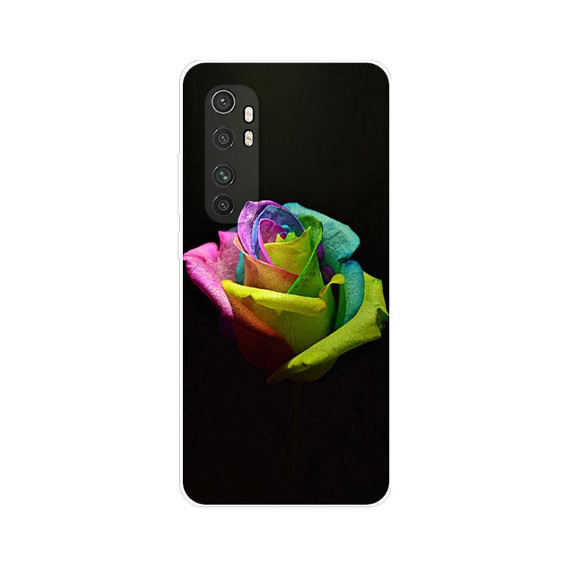 Case For Xiaomi Mi Note 10 Lite Cover Silicone Soft TPU Flower Fundas For Xiaomi Mi Note 10Lite Note10 Lite Capa Shockproof Para