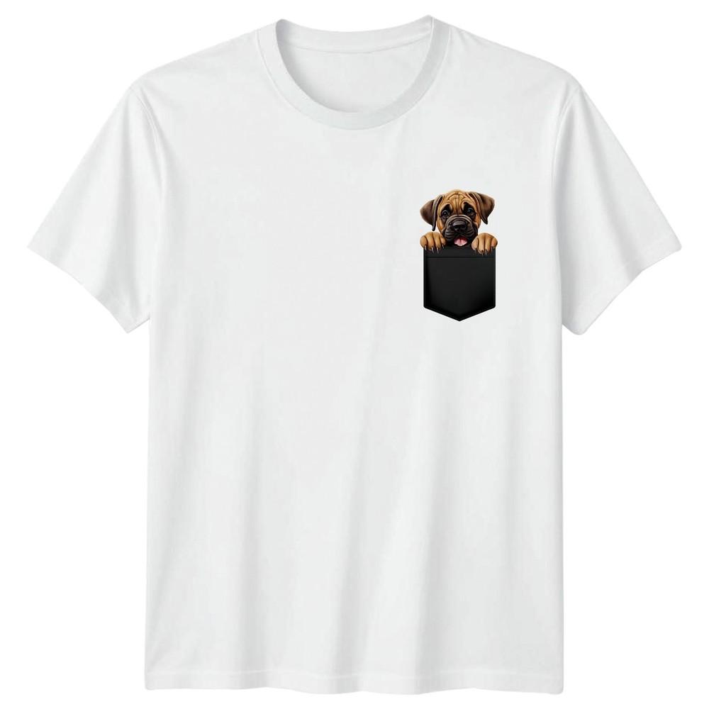 Mastiff Puppy Dogs Animals Unisexs TShirt Unisexs Tee Graphic Unisex Pocket Design S