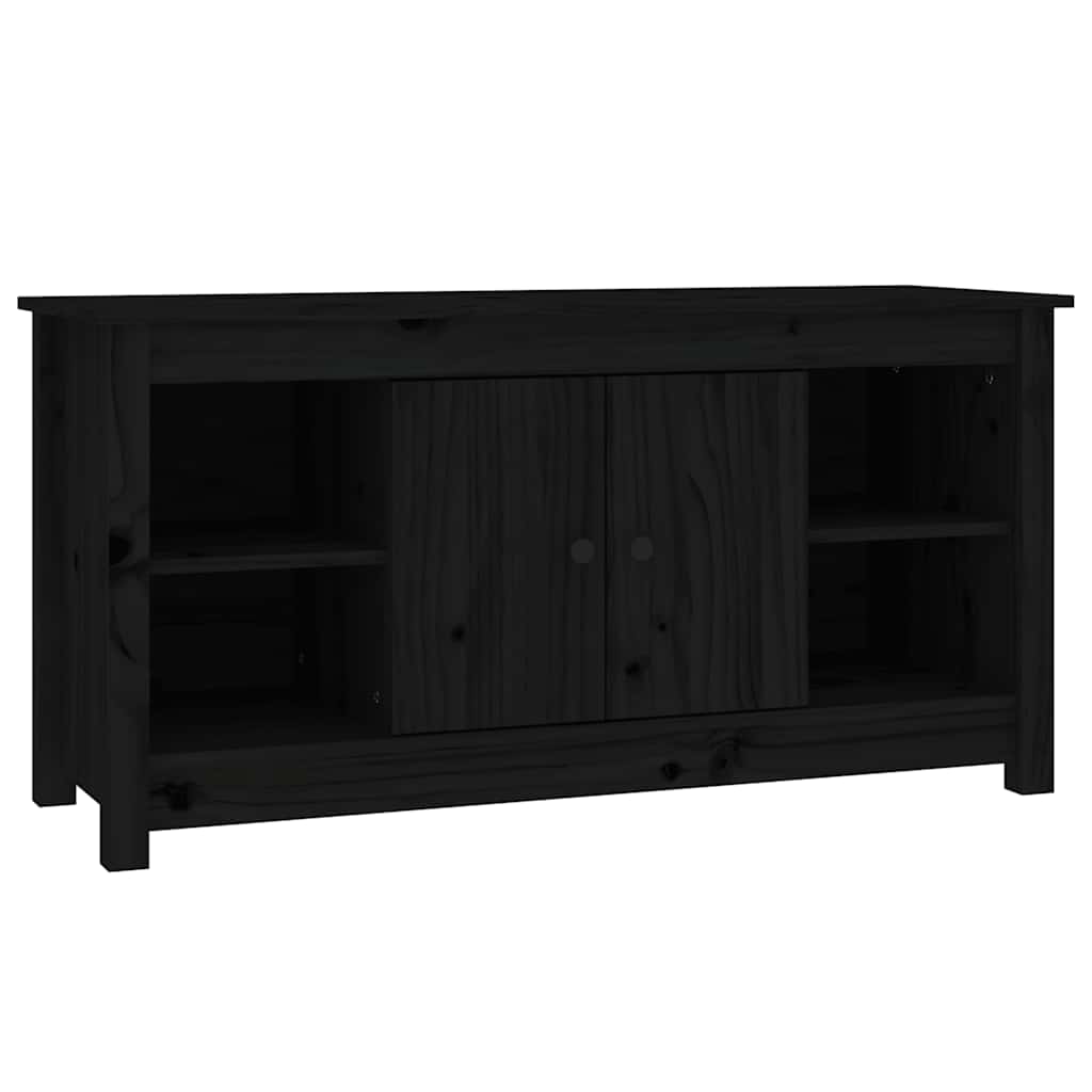 Vidaxl Szafka Pod Telewizor, Czarna, 103X36,5X52 Cm, Drewno Sosnowe