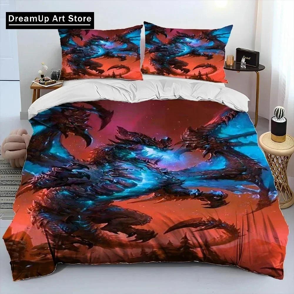 World of Warcraft,WOW ,Game Gamer Comforter Bedding Set,Duvet Cover Bed Set Quilt Cover Pillowcase,king Queen Size Bedding Set