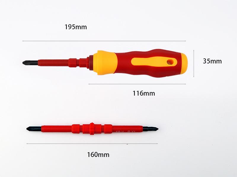 Insulated Magnetic Screwdriver Set: Flathead & Phillips Repair Tool Kit.