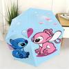 1pc Disney Stitch Couple's Fully Automatic Umbrella, All-Occasion Dual-Use Umbrella for Sun and Rain, Portable Folding Umbrell
