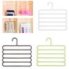 New Multi-functional Five-layer Pants Rack Clothes Hanger Candy-colored Plastic Hanger For Storage And Organization