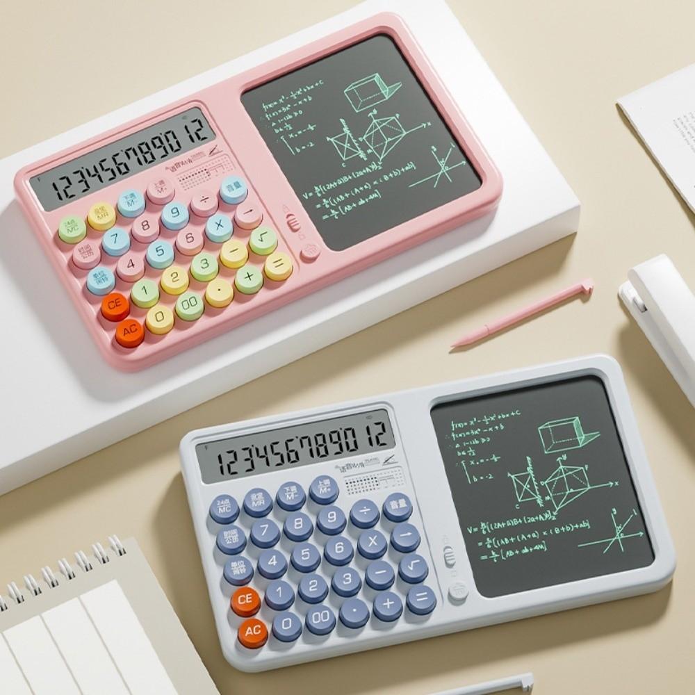 Large Display Calculator with Notepad Eye Protection Screen with Voice Function Calculators with Tablet 12 Digits