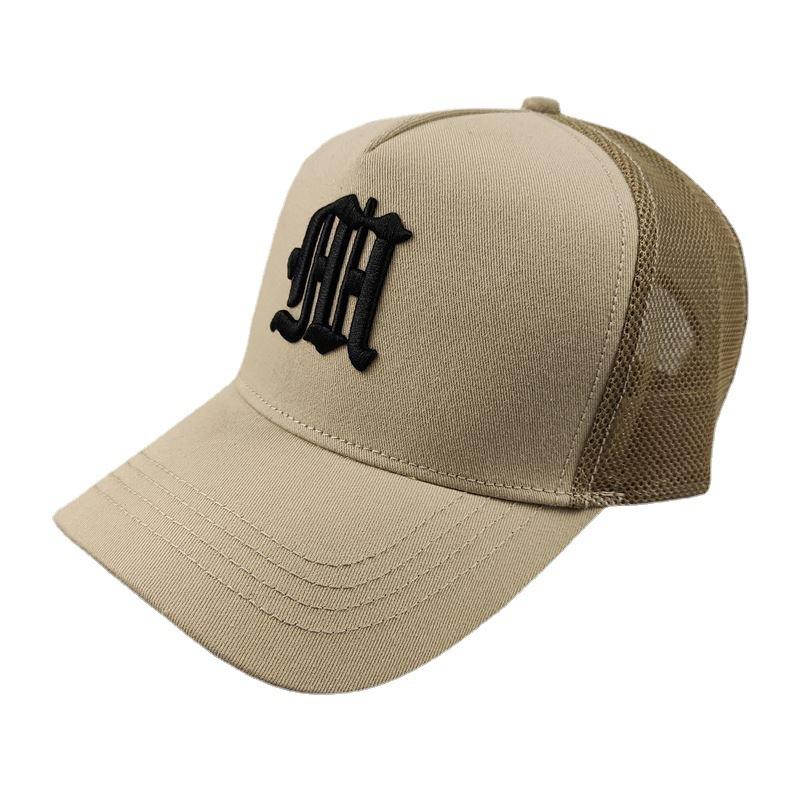 High-top five-piece mesh cap, new big head circumference men's hat, summer sunscreen visor, breathable cap generation