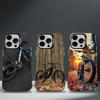 Carcasă Telefon Bicicletă Ciclism Bicicletă de Munte MTB Pentru iPhone 16,15,14,13,12,11,8,7,Pro,Max,Plus,Mini,XS,SE Anti Cădere Negru Mat Dur