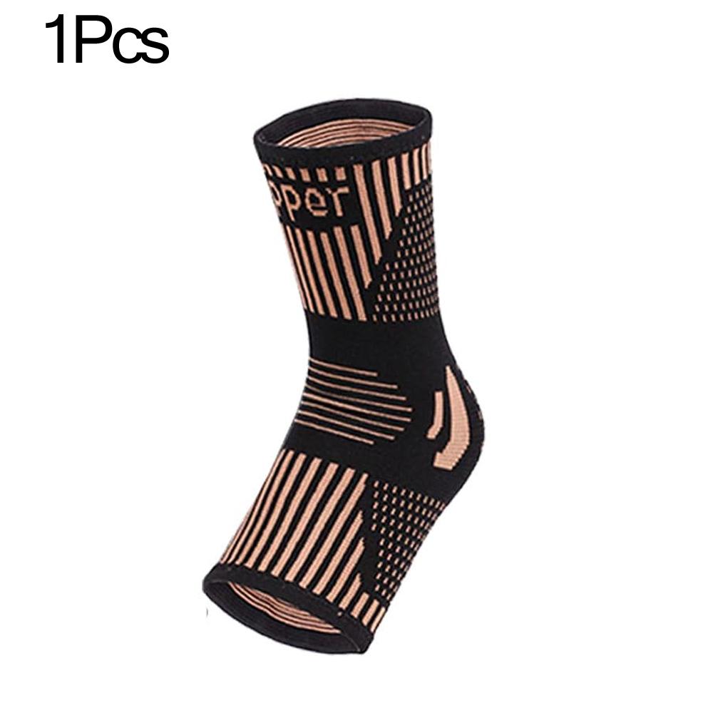 1Pcs Copper Ankle Brace Support For Men & Women,Ankle Compression Sleeve Socks For Plantar Fasciitis,Sprained,Achilles Tendon