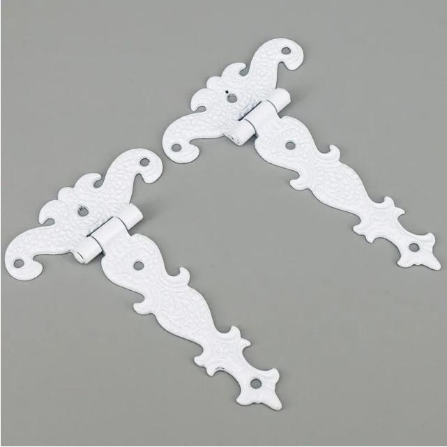 

2 Antique Alloy Hinge Accessories One Size білий