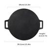 Leeseph Korean BBQ Grill Pan Round Griddle Pan for Gas Open Fire Camping Home Outdoor Stoves Circular Multiple Sizes Black