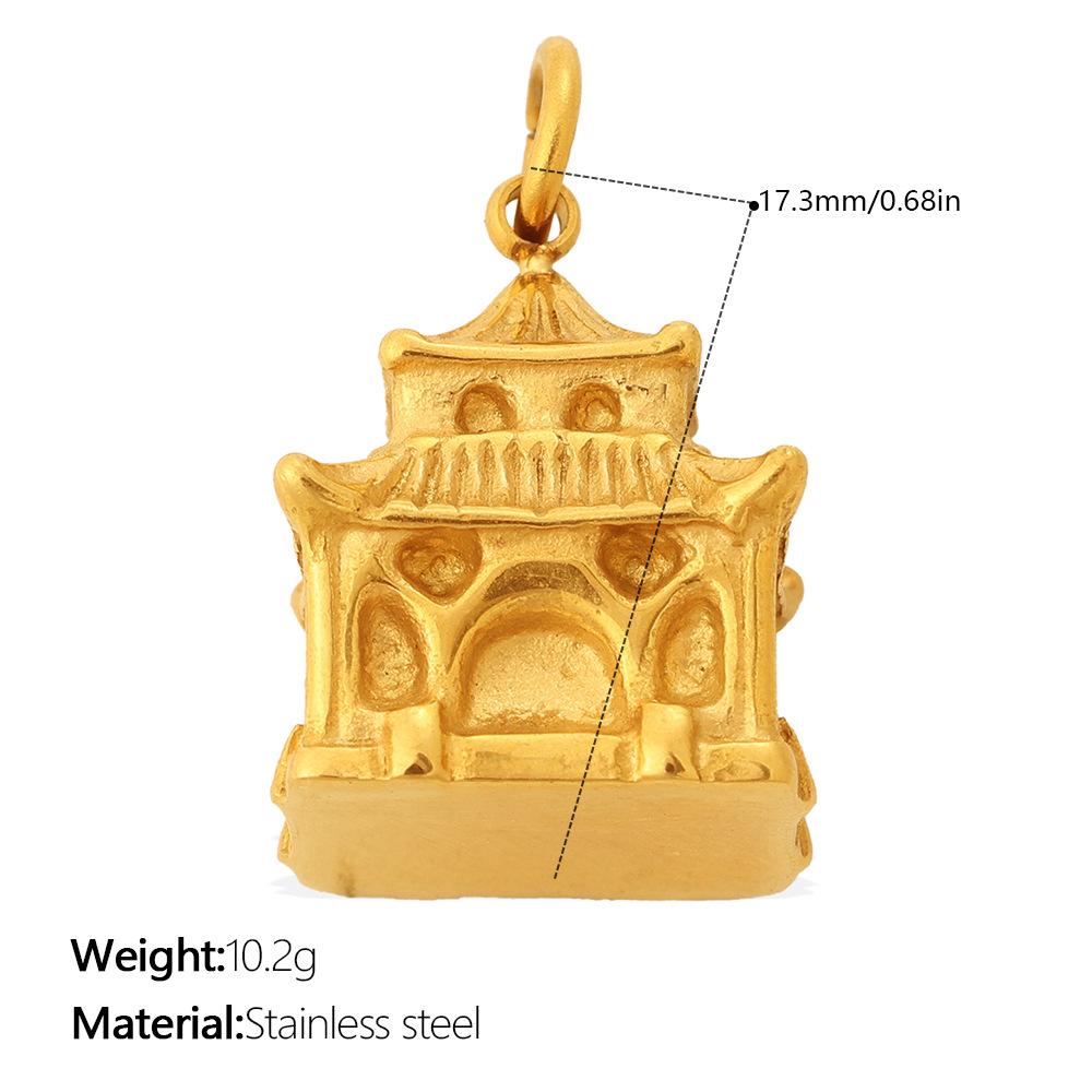  1Pcs Stainless Steel 18K Gold Plated Pendant Waterproof Women Charms Gold Color DIY Accessories Charms Jewelry