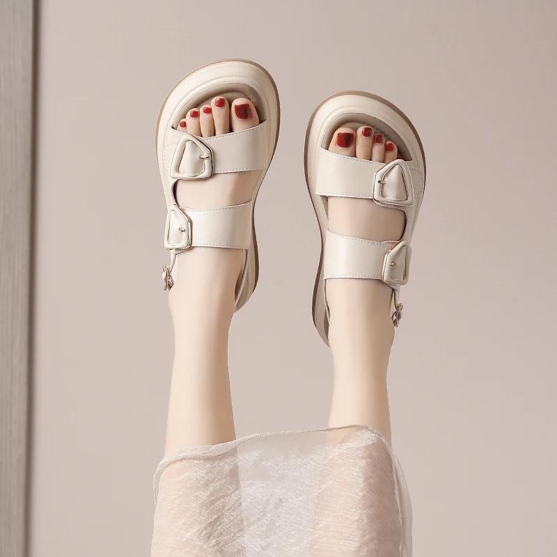 Women Sandals Platform Shoes Summer Slides 2024 New Fad Open Toe Slippers Sports Designer Dress Casual Shoes Ladies Flip Flops