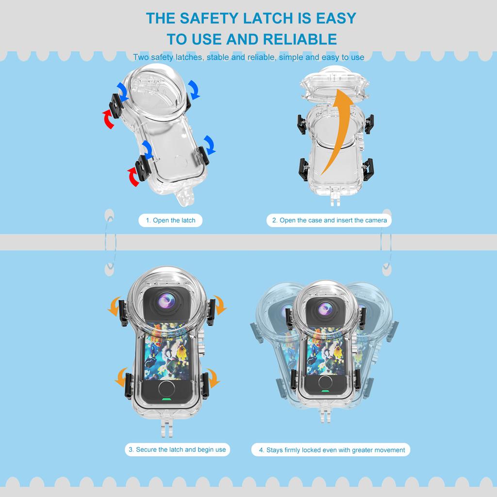 For Insta360 X4 Air Camera Waterproof Case Invisible Dive Protective Case Underwater Diving Housing Shell Camera Accessories