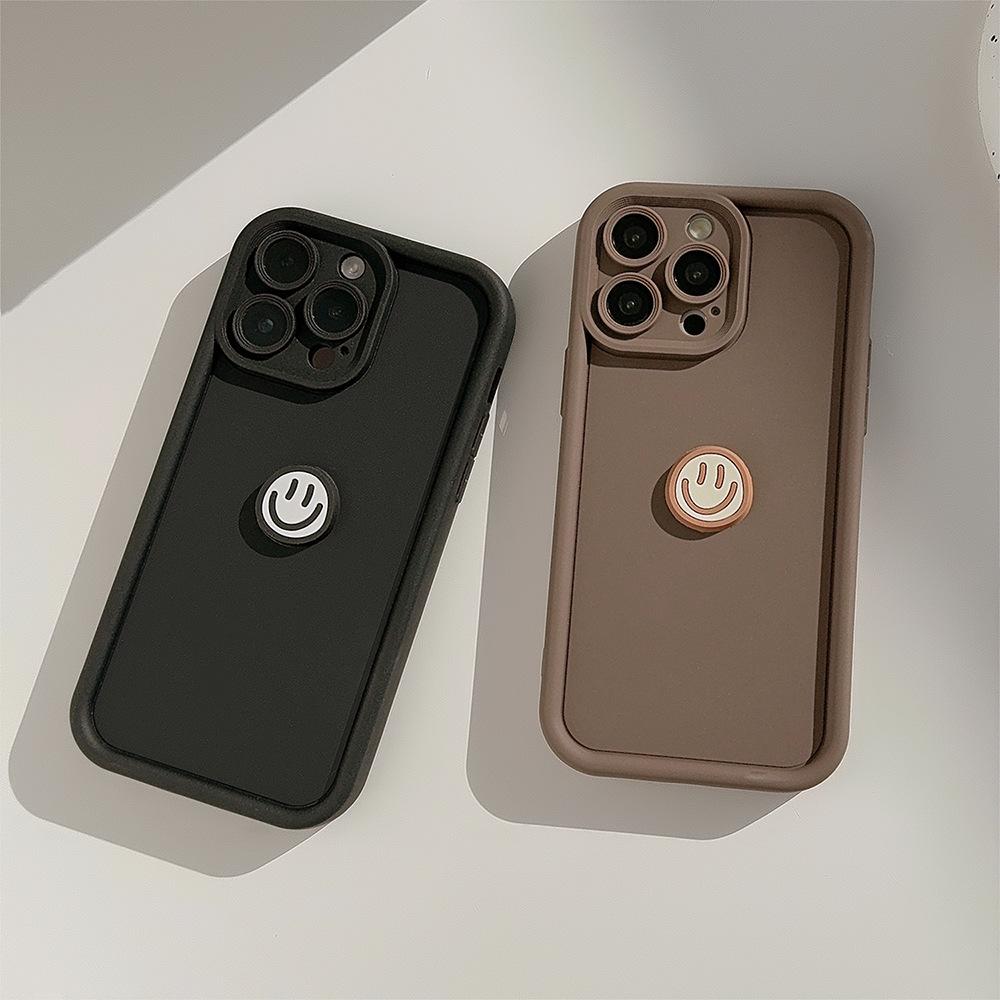 Three Dimensional Small Smiley Face 17 Mobile Phone Case Iphone1511 Suitable for 14promax Niche 12 All Inclusive 16 Huawei