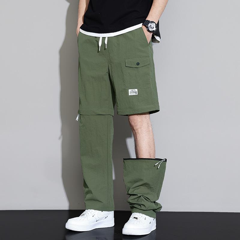 

Men s Trendy Convertible Pants To Shorts, Plus Size, Army Green 8XL армія зелений колір