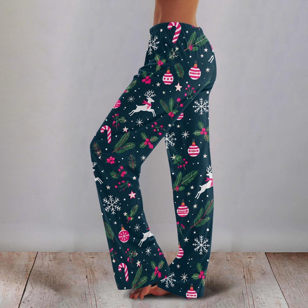 Women's Printed Wide Leg Pants Casual Relaxed Fit for Everyday Wear