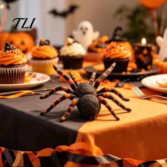 Decoratieve Terrarium Accessoires Realistische Spinnenbeeldje, Levensgetrouwe Nep Tarantula Figuur, Plastic Dier Kinderverjaardagscadeaus Model voor