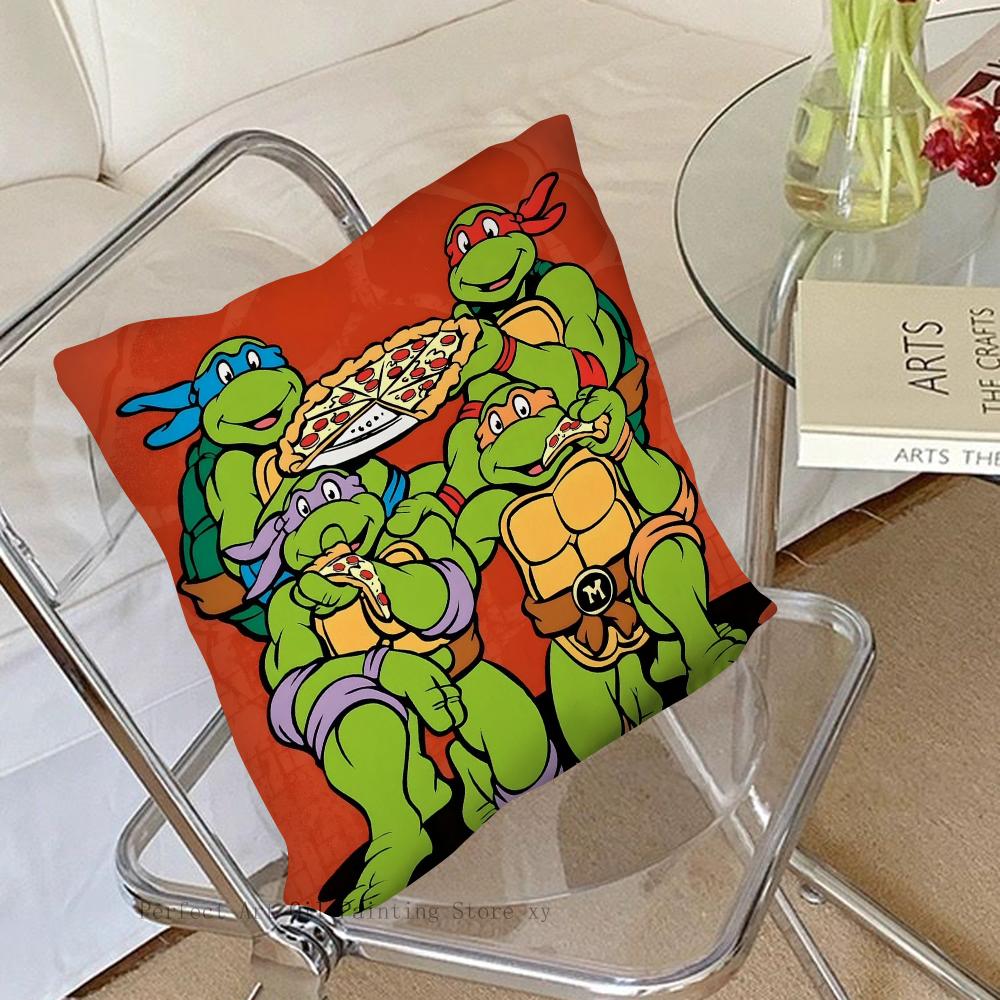 T-Teenage M-Mutant N-Ninja T-Turtles Animation Pillow Case Square Pillow Bedroom Sofa LeisureCarLivingRoom Home Decoration 40X40