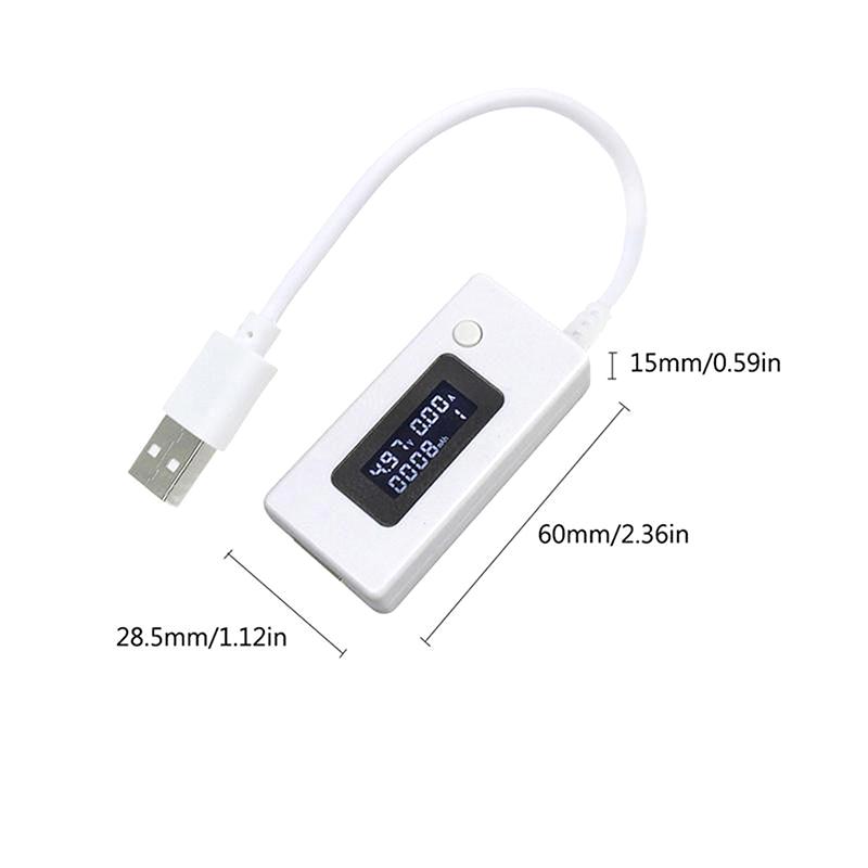 Lcd Micro Usb Charger Battery Capacity Voltage Current Tester Meter Detector +Load Resistor 2A/1A With Switch Voltmeter Ammeter