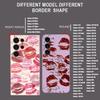 Coque Mode Motif Baisers Lèvres Pour Samsung Galaxy S26 S25 Ultra S24 S23 S22 Plus S21 FE A15 A16 A17 A35 A36 A54 A55 A56 5G Coque Souple