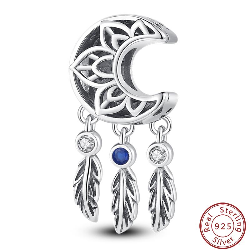 100% Copper Crescent Circular Dreamcatcher Net Lucky Blessing Series Charms Beads 3Mm Diy Fine Jewelry Making