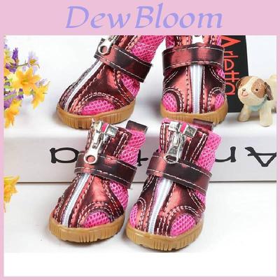 Pet Anti-slip Breathable Shoes For Small And Medium Dogs Plush Lined For Fall And Winter