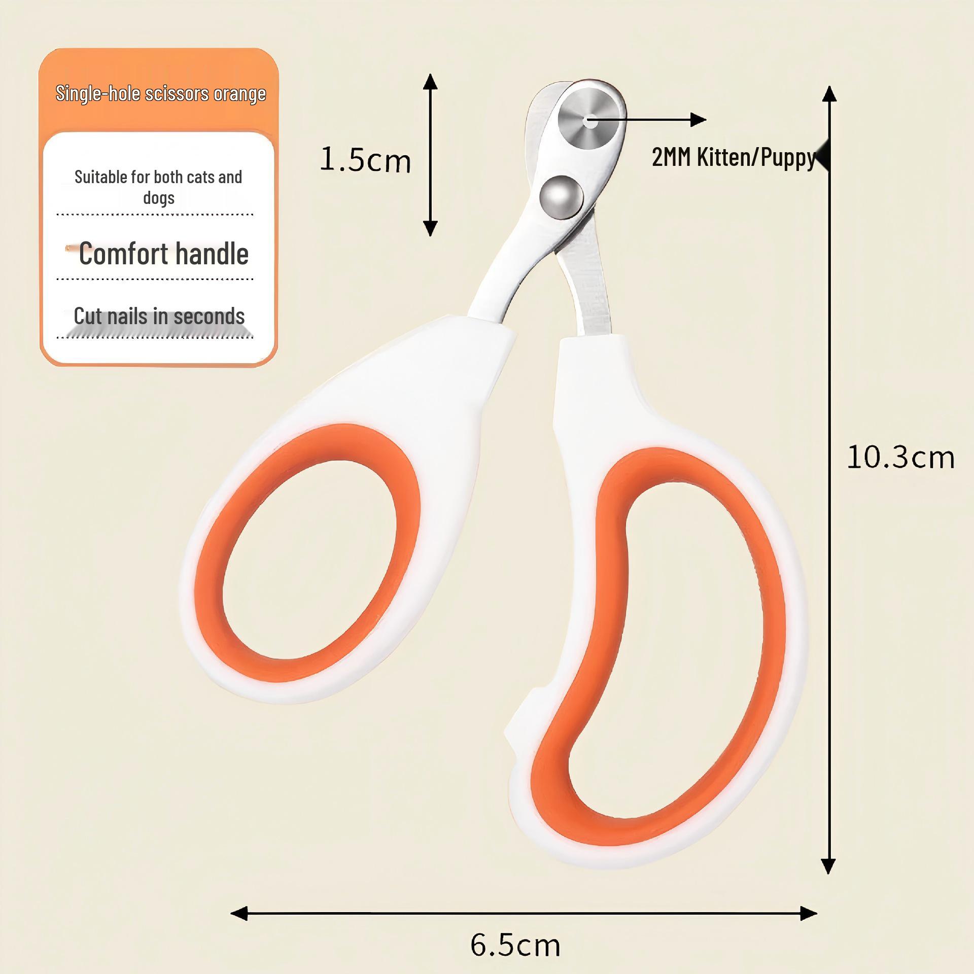 

Stainless Steel Pet Nail Clippers with Round Hole for Cats and Dogs OPP Bag Packaging
