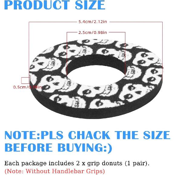PRO CAKEN Non-Slip Moto Grip Donuts Fit for MX ATV Donuts Handlebar Grips Dirt Bike Quad Bicycle Grip Donuts Handlebar Accessories Unique Hand Grip