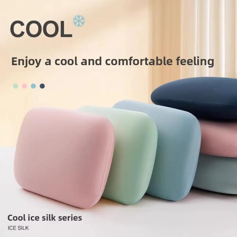 Ice Silk Cooling Pillow Eco-friendly Cool Touch Surface Soft Breathable Neck Support for Home Daily Sleep