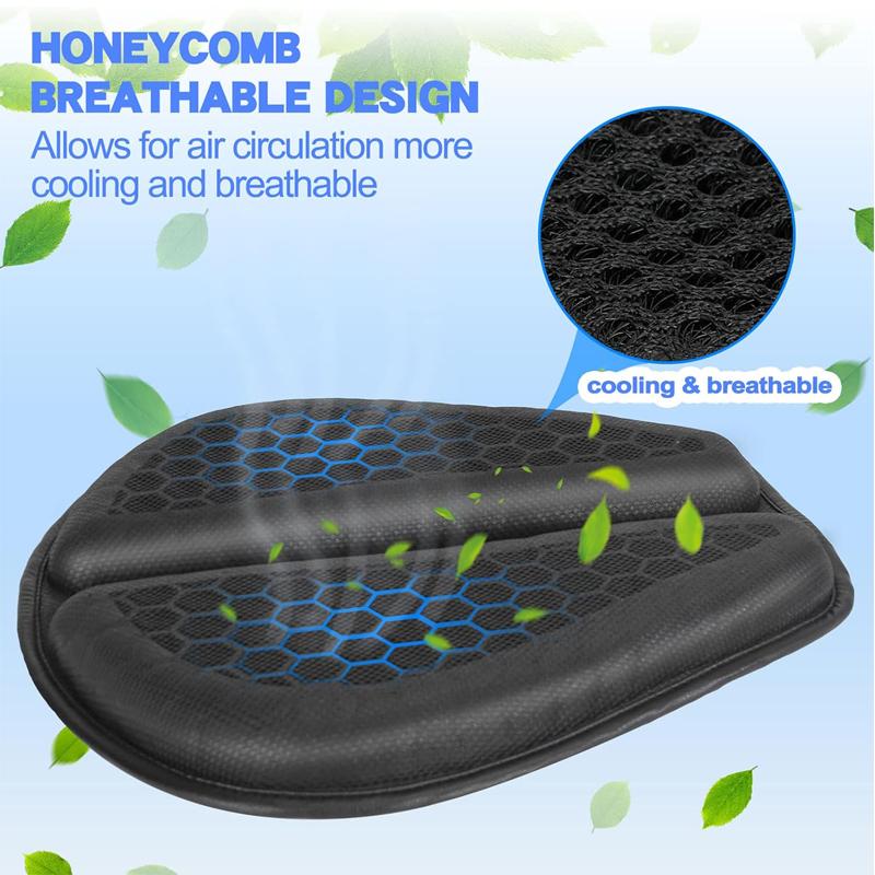 

Motorcycle Gel Seat Cushion Anti-Slip 3D Honeycomb Structure Shock Breathable Motorcycle Gel Seat Pad Gel Cushion For Seat