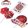 32pcs Casino Cupcake Toppers Casino Poker Theme Party Decorations for Las Vegas Casino Night Poker Events Birthday Supplies