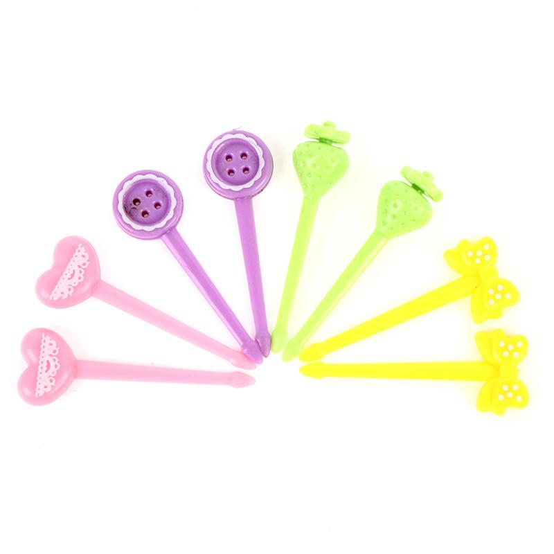 6-20pcs Animal Fruit Fork Mini Cartoon Children Snack Cake Dessert Food Fruit Pick Toothpick Bento Lunches Party Decoration
