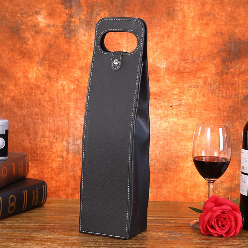 Leather Red Wine Packaging Bags Wine Tote Bags Universal Packaging Carrier Single/Double Bottle Protective Wine Gift Bags