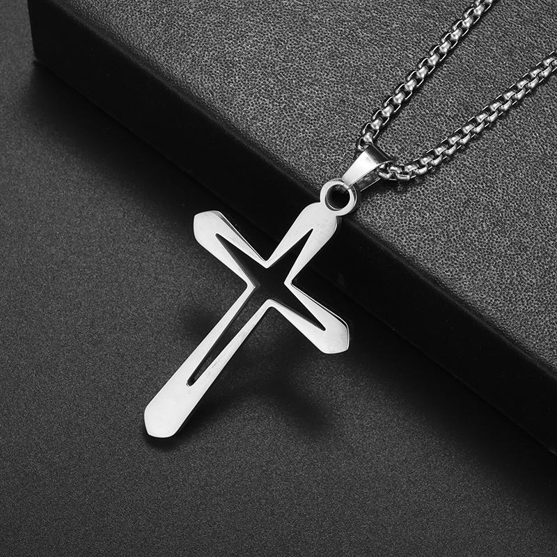 Exquisite Shining Crystal Cross Necklace Pendant Lucky Charming Fashion Jewelry Gift Unisex